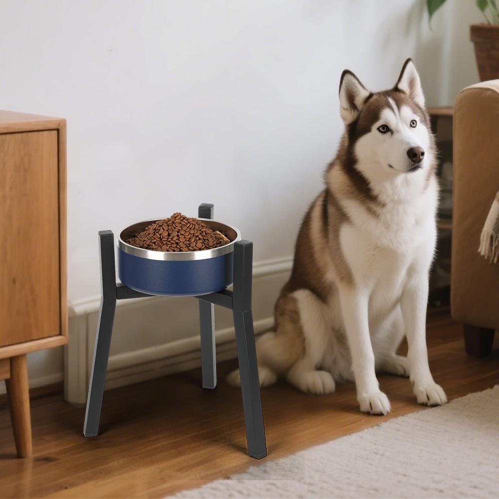 Supporto Regolabile Rialzato per Ciotole da Cane per Cani di Taglia Media e Grande (Ciotole non incluse)
