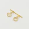 4 Sets 14K18K Gold Color Plated Brass O Toggle Clasps Connector For Diy Bracelet Necklace Jewelry Making Findings Accessories