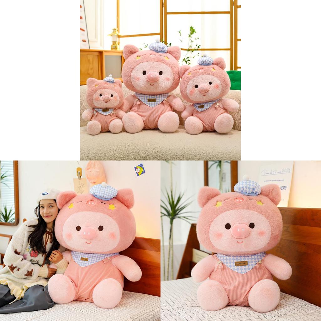 Plush Pig Doll With Straps Kids Toy Soft Cotton For Children Gift