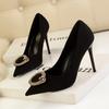 Fashion 2024 New Summer High Heels Women Pointy Thin with Fashion Sexy Spring Women Single Shoes