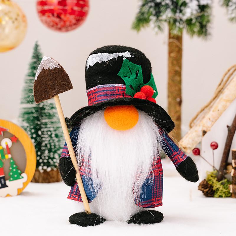 

Cozy Fabric Snowman Doll With Gnome Features And Christmas Accessories For Joyful Seasonal Decor Christmas Penguin Hat Female