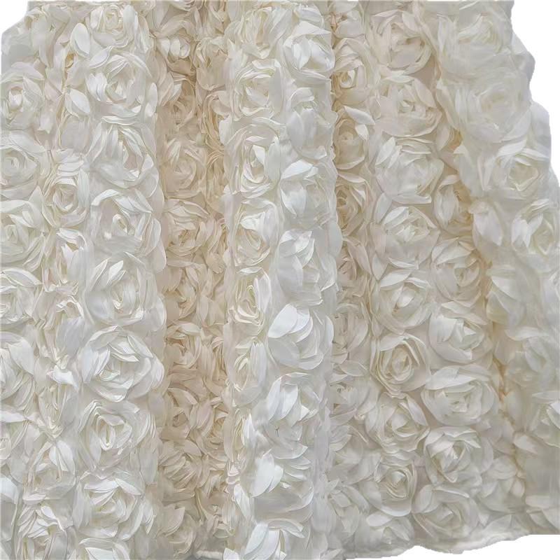 Elegant High-Waist 3D Rose Midi Skirt - Versatile and Fashionable Summer Style