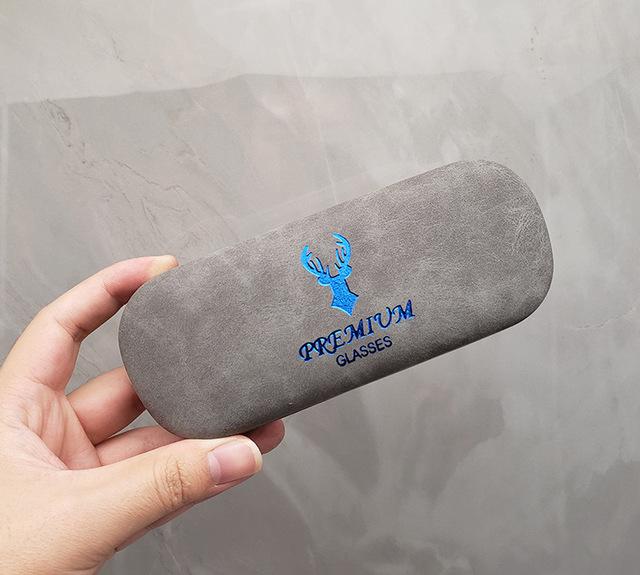 Compression Velvet Leather Glasses Case Bullet Buckle Optical Myopia Glasses Box Student Simple Sunglasses Box Storage Box