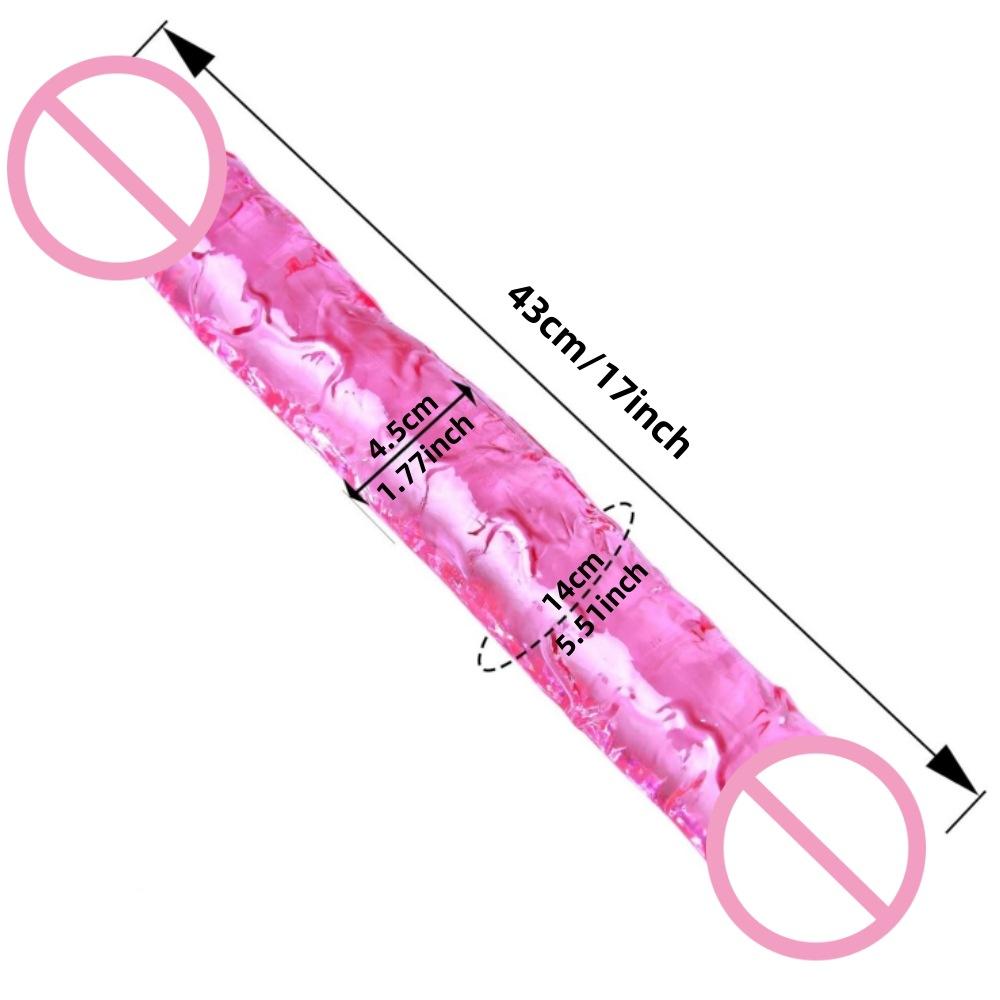 Colorful Bold Large Simulation Double-Headed Dragon Penis Lala Gay Women's Sexy Sex Product Dildo TPE