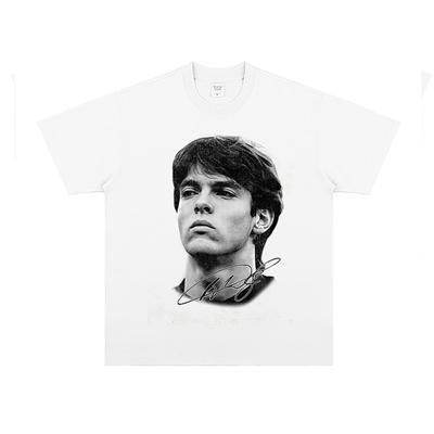 Καλοκαιρινό Ανδρικό 100% Καθαρό Βαμβάκι Πορτρέτο Χαρακτήρα Ποδοσφαίρου Τυπωμένο T-shirt Εξατομικευμένο Street Χαλαρό Κυκλικό Λαιμό Κοντομάνικο Μπλουζάκι