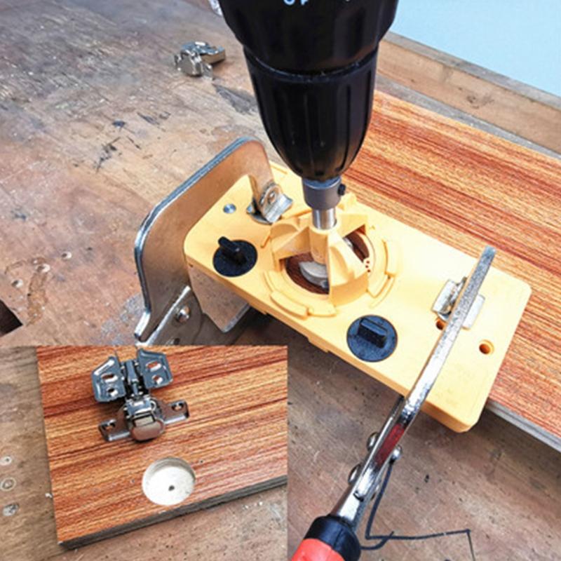 Precise Multifunctional Hinge Hole Opener 15mm-35mm Boring Hole Drill Guide Dowel Jig Kit System Woodworking Tools