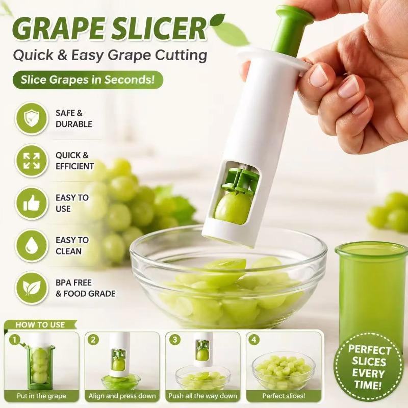 Nuovo Affetta Uva Strumento da Cucina Creativo per Uva e Pomodorini, Affetta Frutta Efficiente per Preparare Insalate Cibo per Bambini e Uso Quotidiano in Cucina