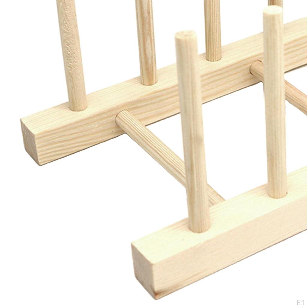 Wooden 8/16 Peg Spool Holder Sewing Thread /Storage Stand