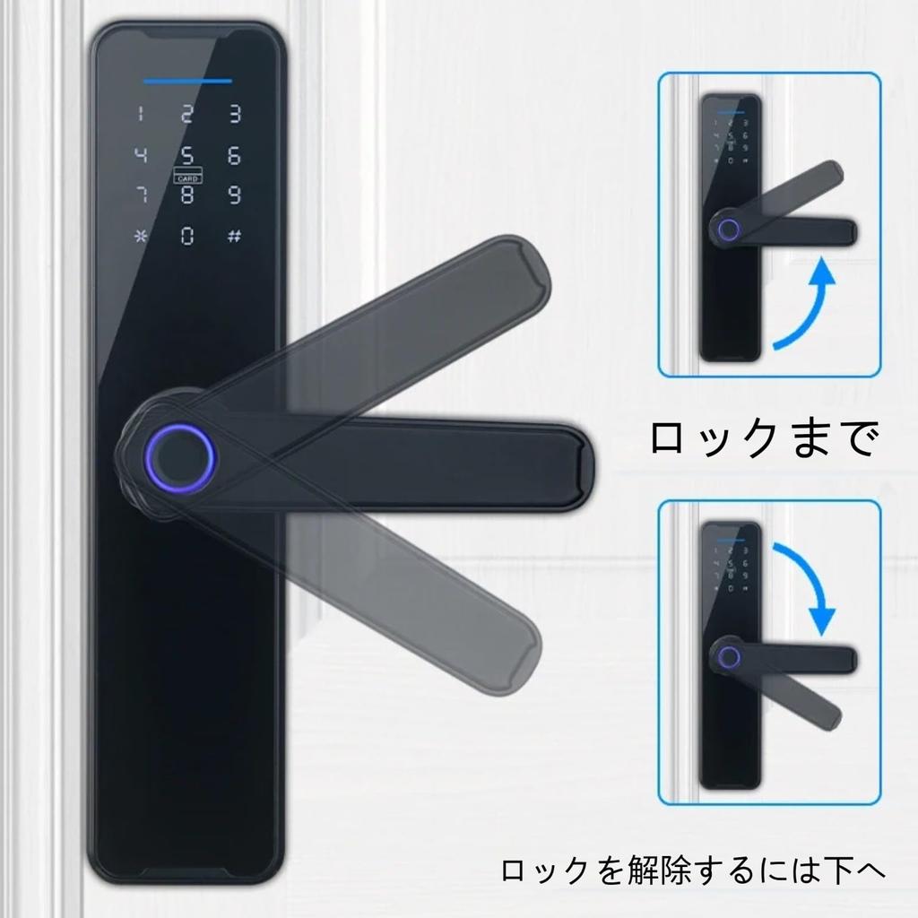 ZJchao Intelligent Smart Waterproof Design Fingerprint Lock Swipe Card Key Password Electronic Lock for Wooden Doors with Handle Fingerprint Lock Elec