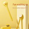 Cute Little Yellow Duck Soft Bristle Bath Brush for Adults & Kids - Long Handle Back Scrubber