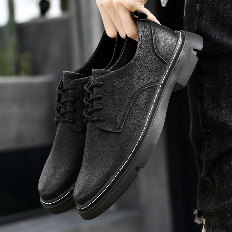 Fashion Minimally Men's Comfortable Soft Senior Handmade Non-slip Breathable Designed Low Cut Workwear for Leisure Oxford Leather Shoes