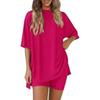 Set Pigiama Donna Casual Solido Colorato Largo Estate 2026 Europeo & Americano