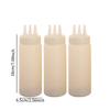 3x Sauce Bottles Squeeze Reusable Empty Multipurpose Squirt Bottles for Mustarde Ketchup Grilling Travel Cookie Decorating
