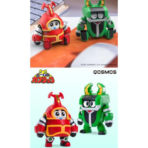 Tachibana Neko Kogyo Bee Robo Kabutack QOSMOS 10cm Movable Plastic Model A+B Set First Edition