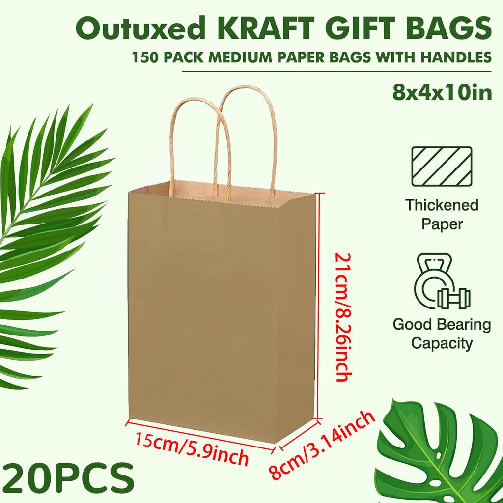 Paper Bags with Handles, Gift Bags Bulk, Retail Bags, Shopping, Milk Tea bags, Eco-friendly Portable Bags