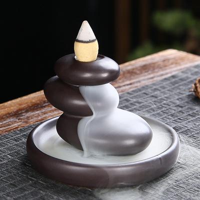 Backflow Incense Burner Stone Rockery, Antique Ceramic Incense Burner Incense Ware, New Home Indoor Return Incense Burner