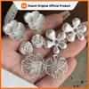 925 Sterling Silver Vintage Earrings For Women Trendy Simple FLower Earring Jewelry Prevent Allergy Party Accessories