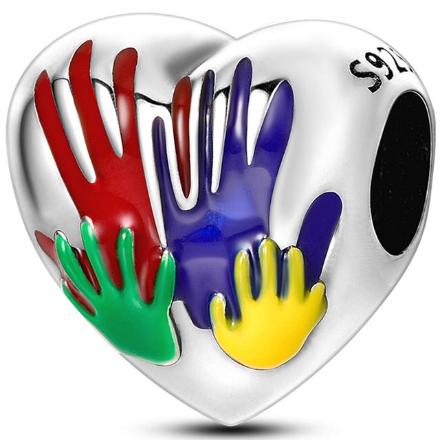 925 Silver Heart Silver Series Pendant Charm Beads Fit Original Bracelet Necklace For Women Diy Making Jewelry Gift