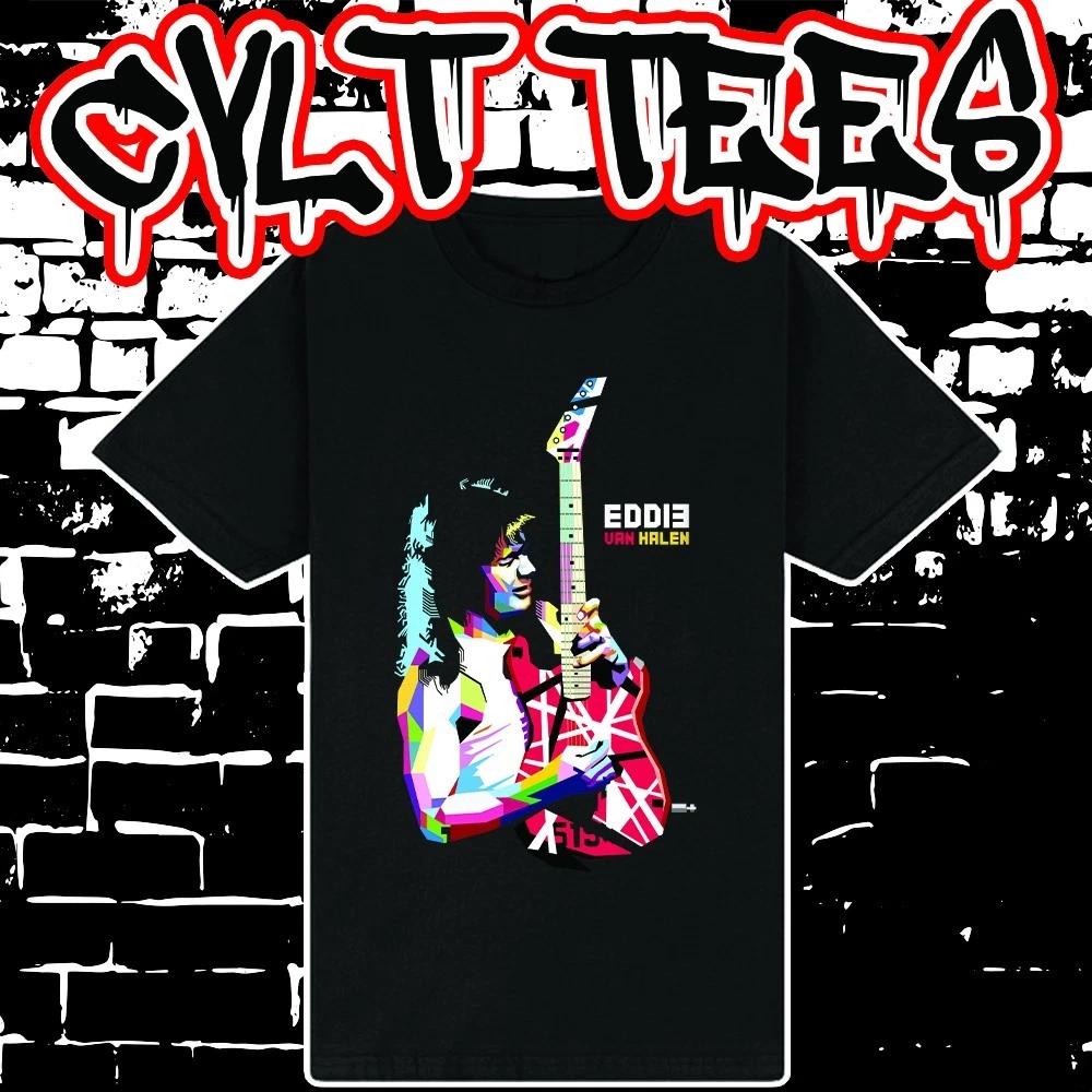 Men s and Women s T-shirts Eddie Van Halen Band Tee 100% Cotton XXXL