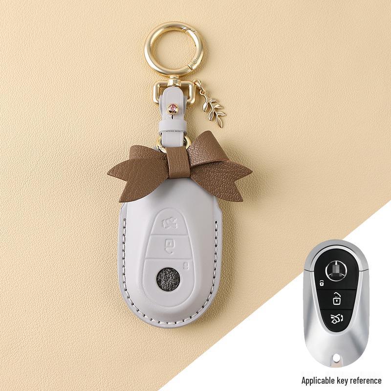 2022 Mercedes-Benz C260L Women’s Handmade Leather Key Cover for S-Class, C-Class, E-Class, GLC, AMG