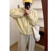 Autumn and Winter Korean Style Zipper Hooded Sweater Cardigan Jacket Women's Loose Fashion Knitted Top