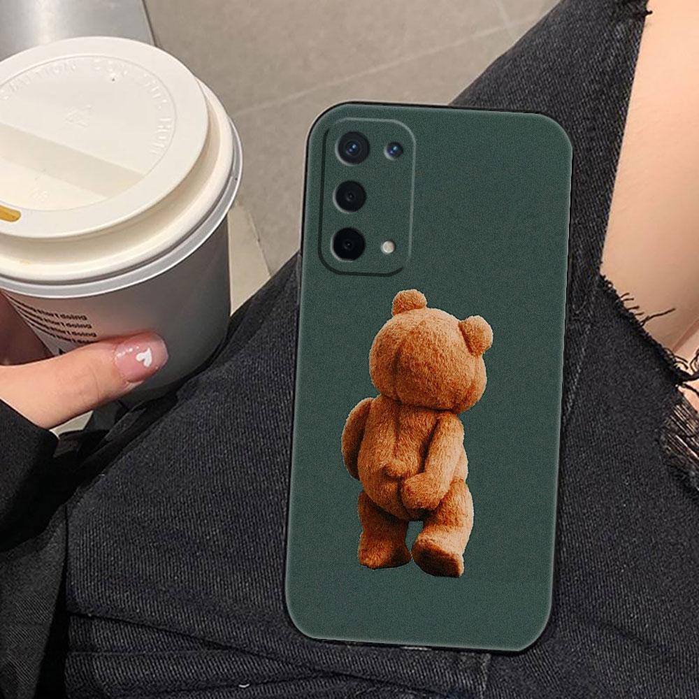 Naughty Cute Bear Phone Case For OPPO F31 A5X A6X A5 A6 A17 A16 A38 A53 A54 A55 A57 A58 A60 A74 A78 A92 A93 A94 A72 A98 Cover