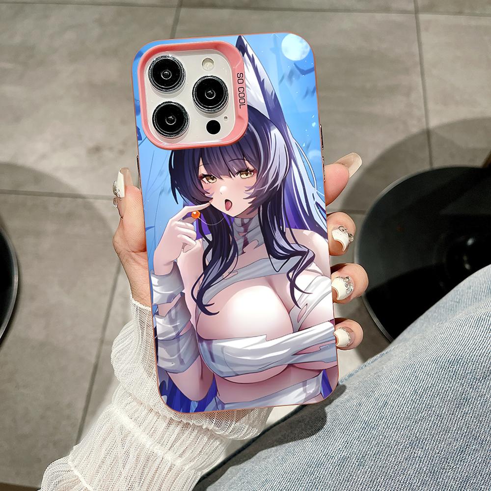Azur Lane Musashi Pink Translucent Mobile Phone Case for iPhone 17 16 15 14 13 12 11 X XR XS Air Pro Max Plus Colorful Cover