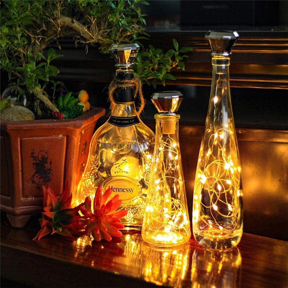 Cheap LED Light Atmosphere Light Copper Night Light Bottle Stopper Lamp Solar Light Wine Bottle
