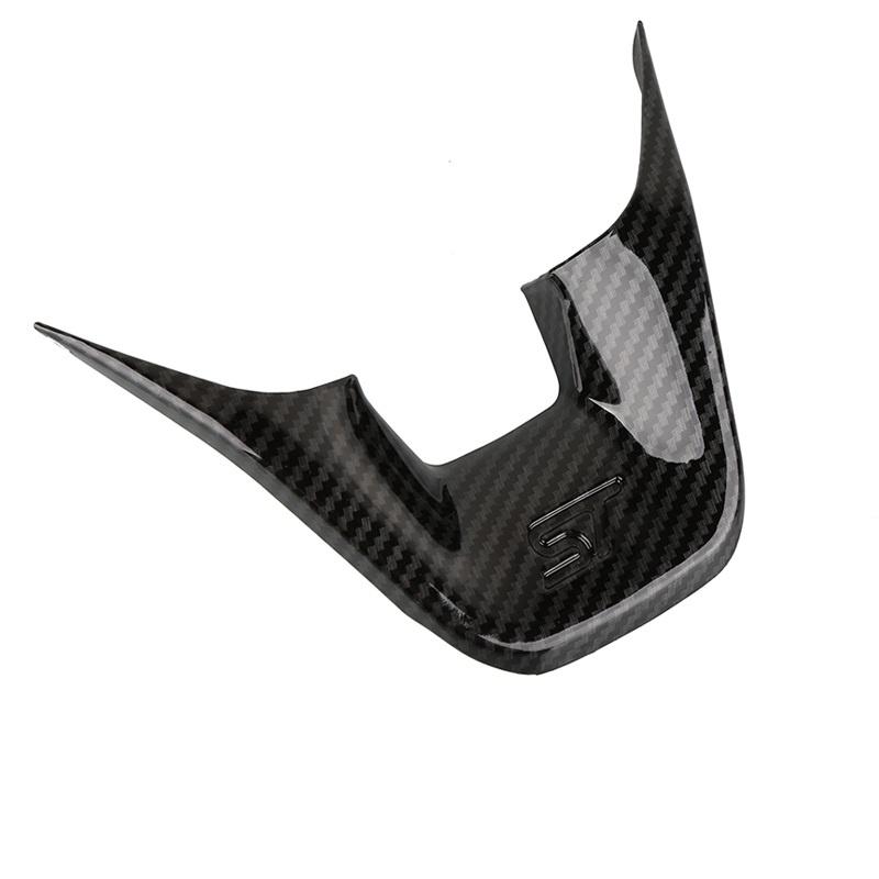 For Focus 2018 2019 Accessorie Car Styling ABS Carbon Fiber Steering Wheel Button Frame Cover Case Trim Sticker