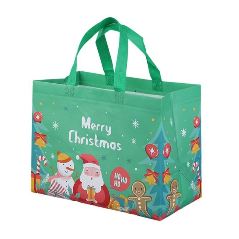 Christmas Santa Claus Snowman Gift Bags Storage Present Decorative Bag Handbag