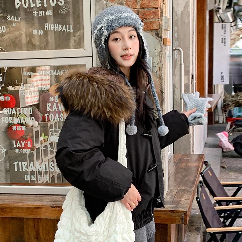 Podzim Zima Zahustit Teplá Parka Ženy Neformální Sladké Jednobarevné Velká kapsa Volná Kabát s kapucí Bundy Outwear