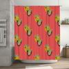 Cute Watermelon Shower Curtain Tropical Summer Vibes Bathroom Decor Beach Themed Fabric Liner Waterproof Set