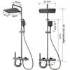 Shower Set Ambient Light Shower System Set For Bathroom Hotel Apartment Modern Digital Temperature Display Showers Faucet Set
