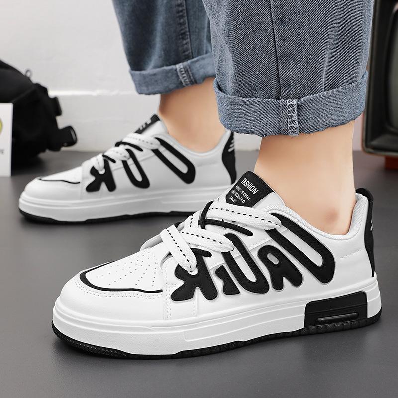 2025 autumn men's shoes new breathable little white shoes men's Korean version trendy versatile platform sports and leisure shoes board shoes