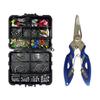 188pcs Outdoor Fishing Gear Multiple Compartment Fishing Tackle Box Saltwater Fishing Combination Accessories