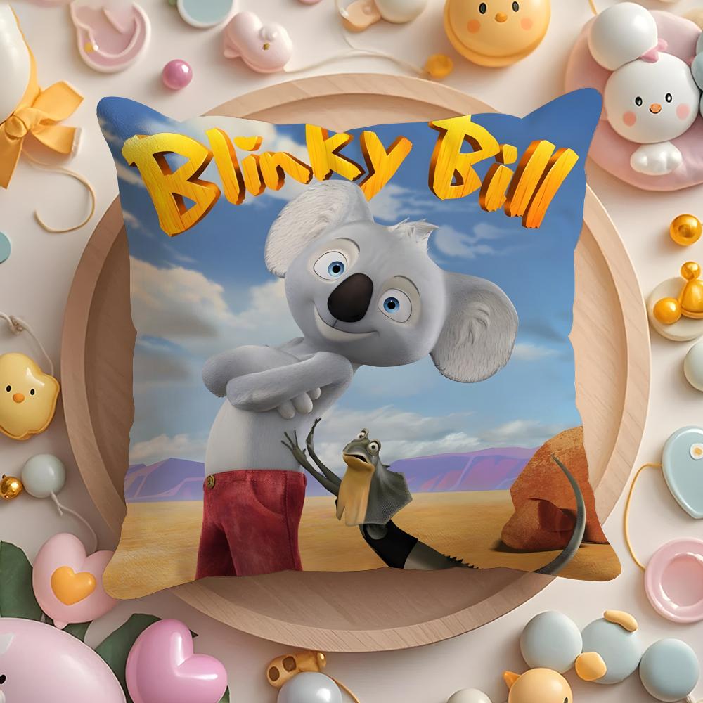 Anime B-Blinky B-Bill the Movie Cushion Cover Home & Car Multi-Scene Pillow Cover - Reversible, Soft & Durable for Daily Use