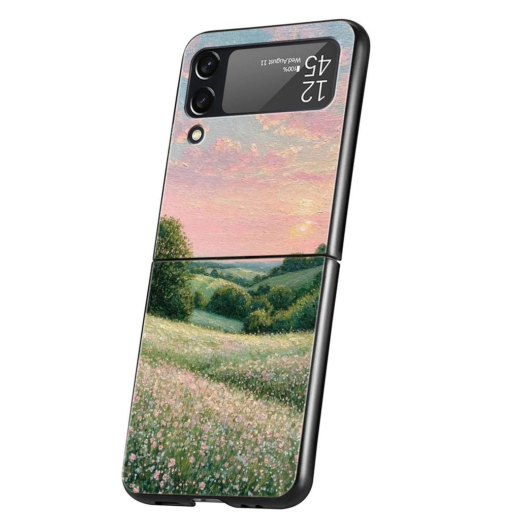 Handyhülle für Samsung Galaxy Z Flip 3 4 5 6 7 Faltbar Für Samsung Z Flip4 Flip5 PC Hartschale Claude Monet Garten Malerei Kunst