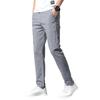 Men's Casual Plaid Elastic Trousers - Korean Style