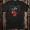 Retro Halloween T Shirt Vintage Art Goth Tattoo Spooky Black Cat Vintage Washed Unisex Stretched Streetwear