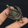 Golden Apache Pyrite Pendant, 999 Copper Wire Wrapped Jewelry, Gemstone Pendant, Gift For Her Handmade Dainty Jewelry