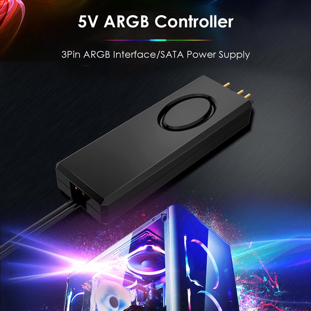Power Supply 5V ARGB Controller SATA Pin Easily Carrying Lightweight Gadgets for Chassis Fan LED Strip Water Cooler