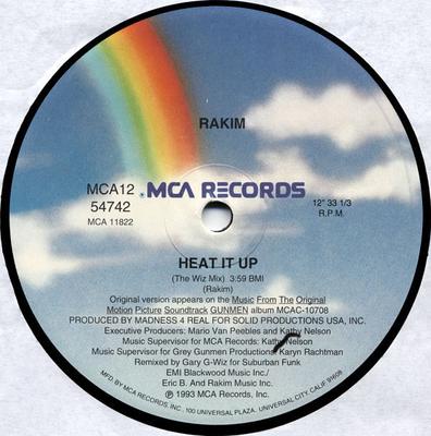 12inch Record RAKIM - Heat It Up MCA1254742 MCA Records 1993 US Rap & Hip-Hop/R&B Used