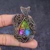 Rainbow Solar Quartz Handmade Copper Wire Wrap Tree Of Life Pendant 2.64" B5M87