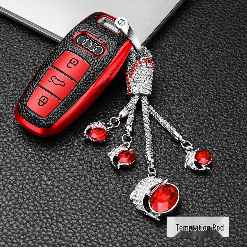 A6L Soft Rubber Key Case for A8L, A7, A5, A4L, Q5 Smart Keys
