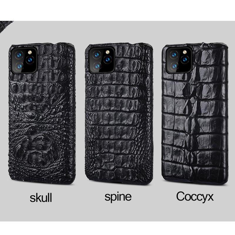 Husă de telefon din piele de crocodil 100% autentică pentru iPhone 16 15 11 12 13 14 Pro Max 15Pro 16 Plus Husă din spate de lux rezistentă la șocuri