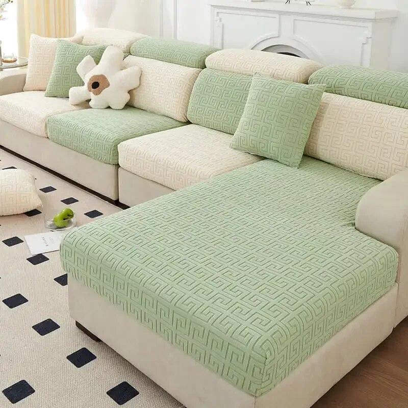 Geometrischer Ecksofa-Sitzbezug, L-förmiger Couch-Kissenbezug, Möbelschutz, Heimdekoration