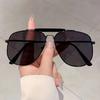 Vintage Pilot Schwarze Sonnenbrille Frauen 2025 Neue Mode Luxus Marke Decor Shades Übergröße Trendy Metall Strand Sonnenbrille