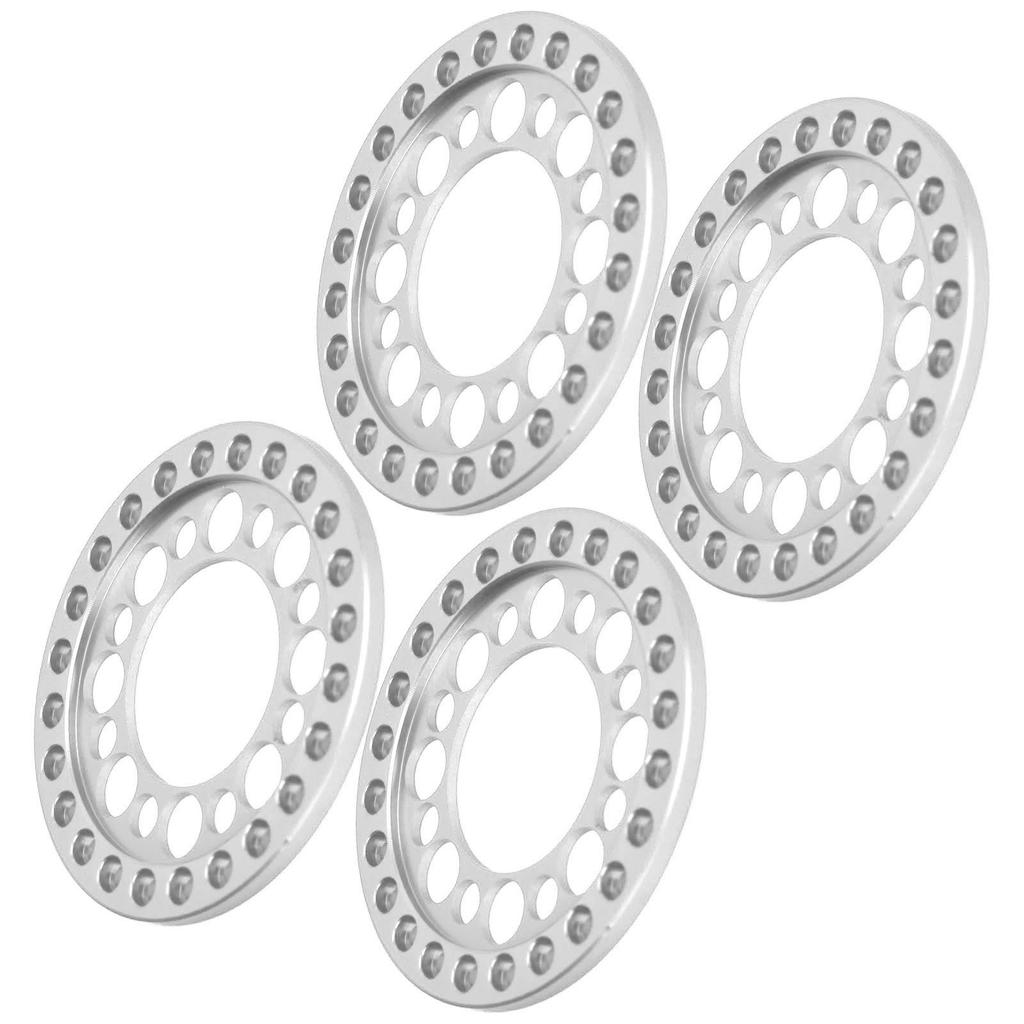 4pcs RC Wheel Rim Ring Beadlock Wheel Rim Replacement Ring for Axial SCX10 90046 for Traxxas TRX4 1 10 RC Car Silver