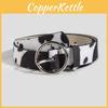 Animal Print Leather Belt For Women With Metal Pin Buckle For Casual Jeans Fashion
