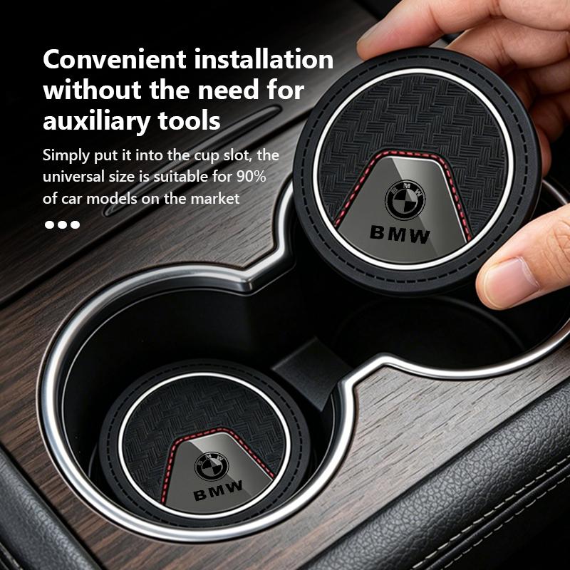 DLCP9 2Pcs Auto Cup Holder Anti-Slip Mat Car Interior Accessories For BMW X1 X2 X3 X4 X5 X6 F49 F39 F25 G01 F16 G06 G07 F25 F30